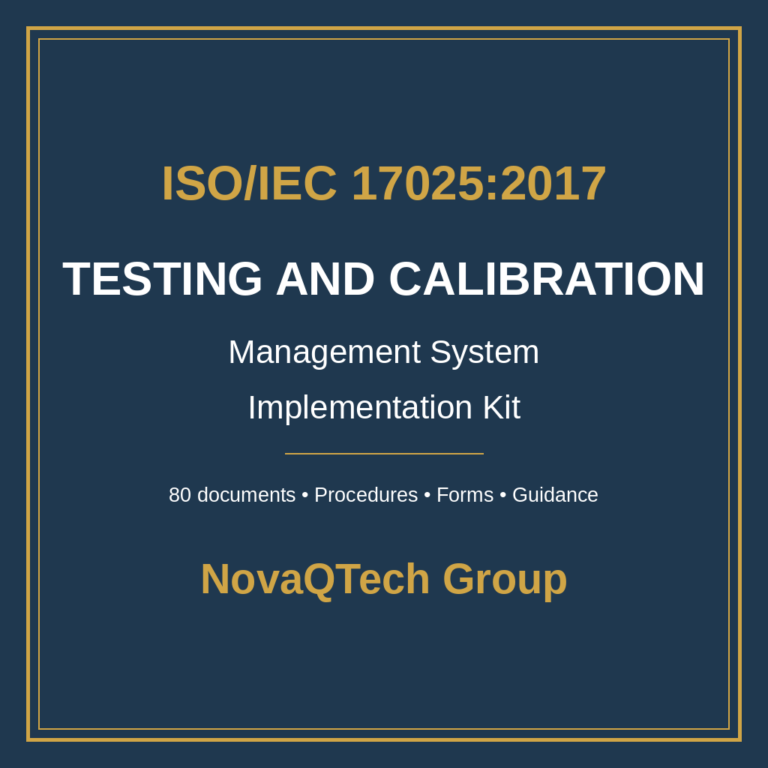 ISO/IEC 17025:2017 TESTING AND CALIBRATION LABORATORIES — IMPLEMENTATION KIT cover