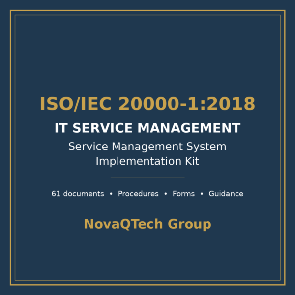 ISO/IEC 20000-1:2018 IT Service Management Implementation Kit