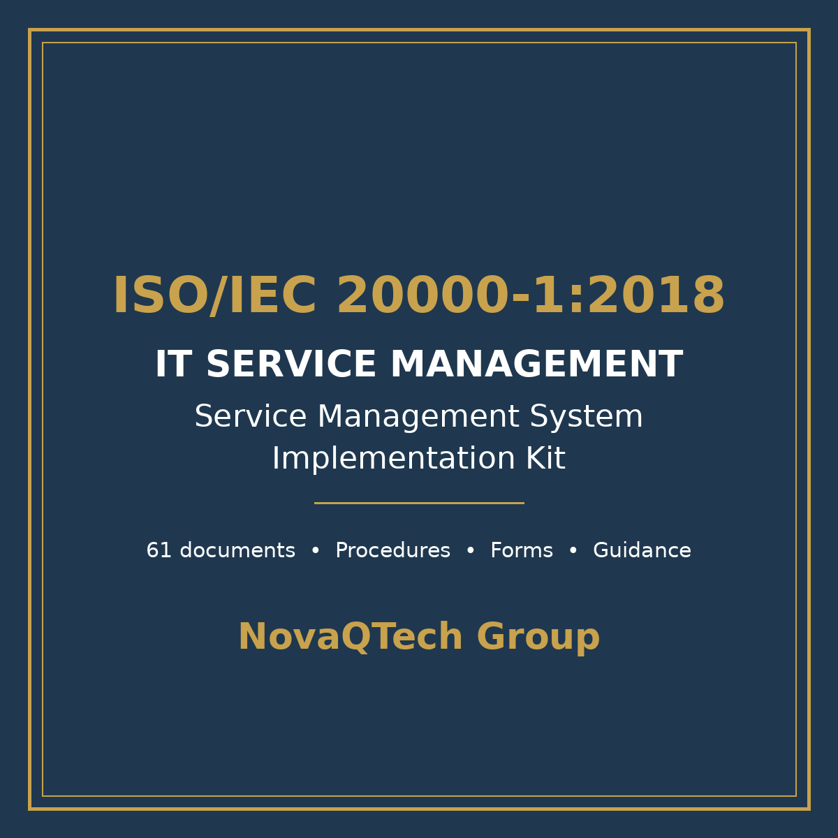 ISO/IEC 20000-1:2018 IT Service Management Implementation Kit