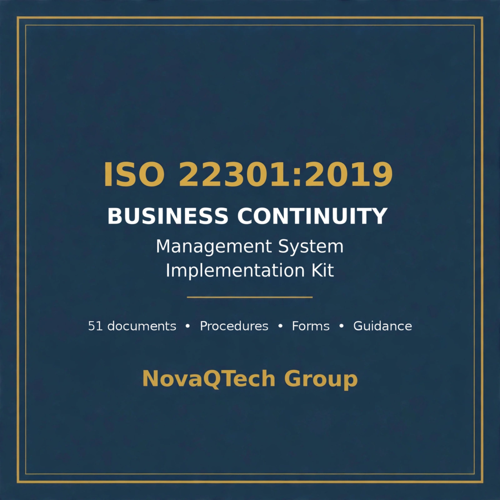 ISO 22301:2019 Business Continuity Management System Implementation Kit
