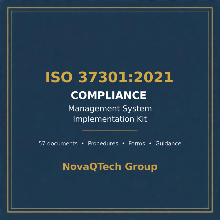 ISO 37301:2021 Compliance Management System Implementation Kit cover