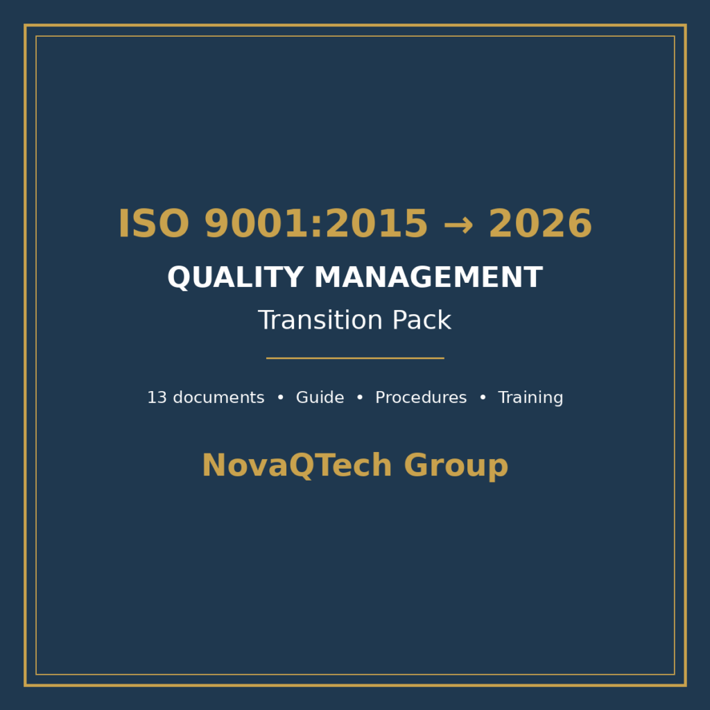 ISO 9001:2015 to 2026 Transition Pack